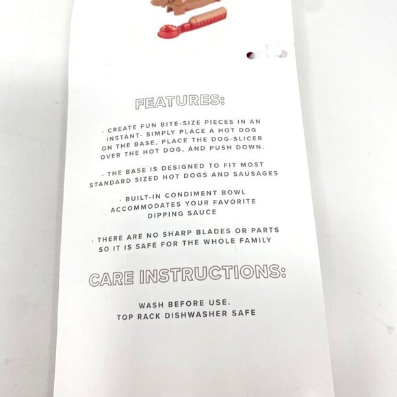 NWT Target Dachshund Hot Dog Slicer Condiment Bowl Kids Snacks Red Brown - Picture 5 of 6